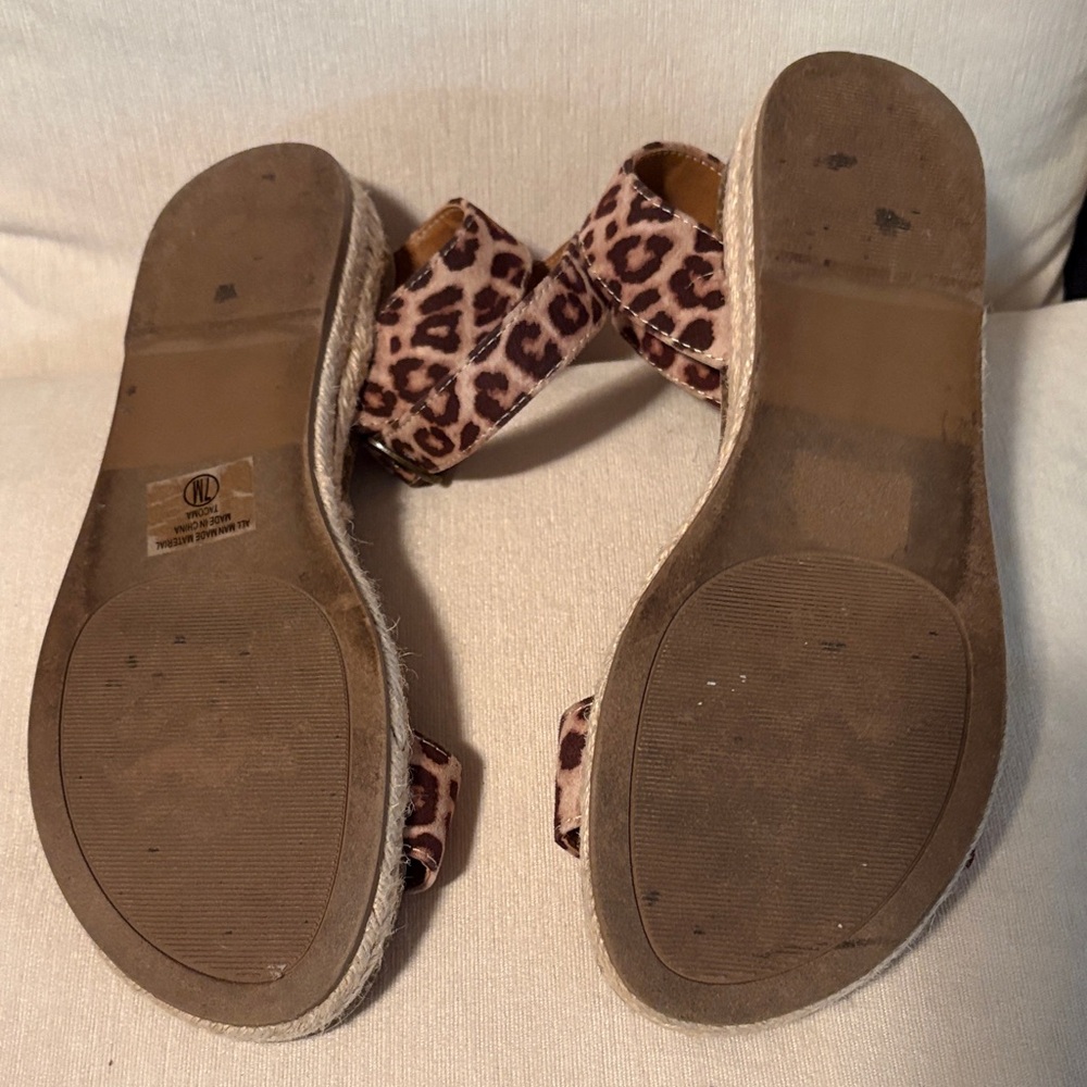 Leopard Print Women's Sandals - Picture 2 of 3
